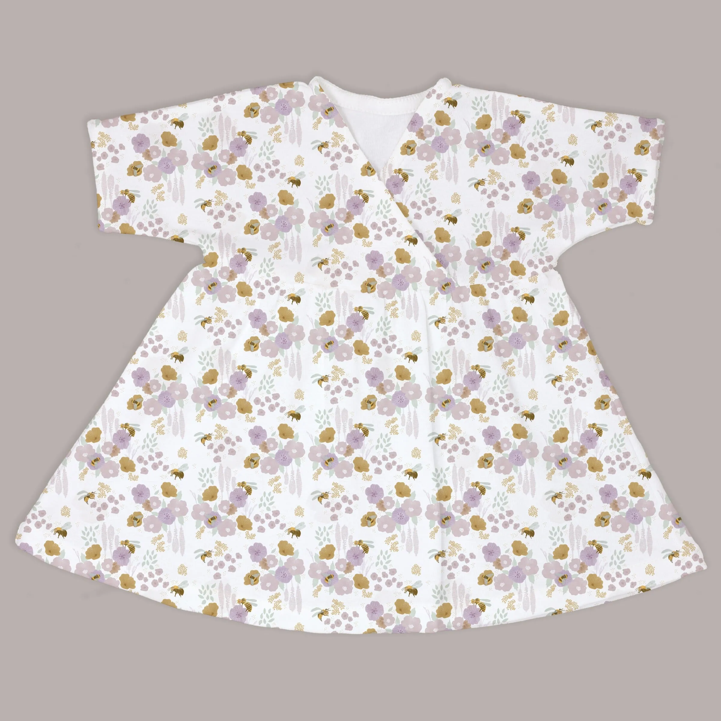 1309-Flower Bees Cross Over Dress