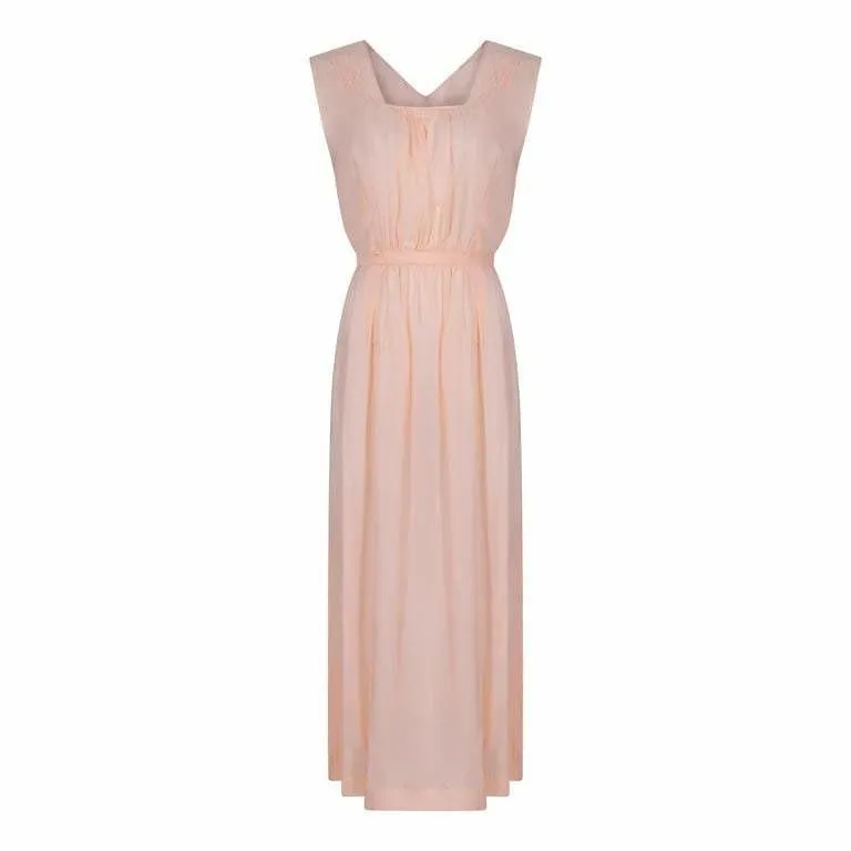 1930s Peach Silk Slip Nightdress