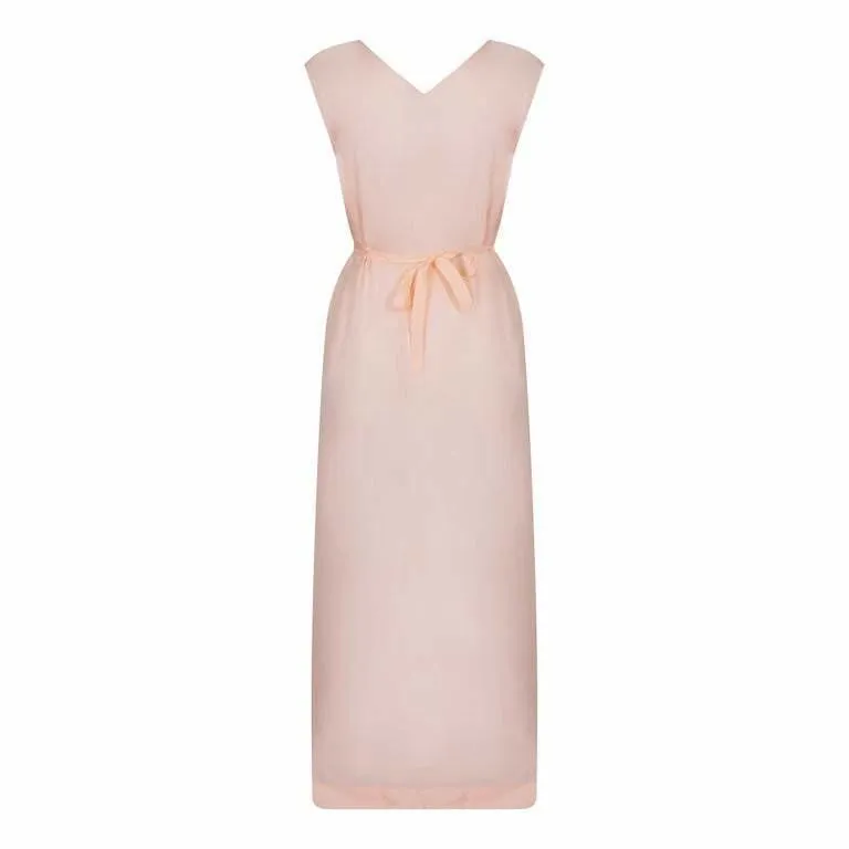 1930s Peach Silk Slip Nightdress