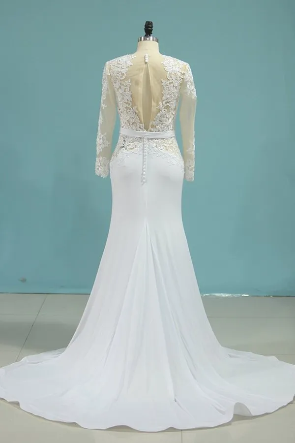 2024 Scoop Wedding Dresses Mermaid P9644R1Q