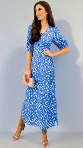 A1736 Byibano Blue Daisy Dress