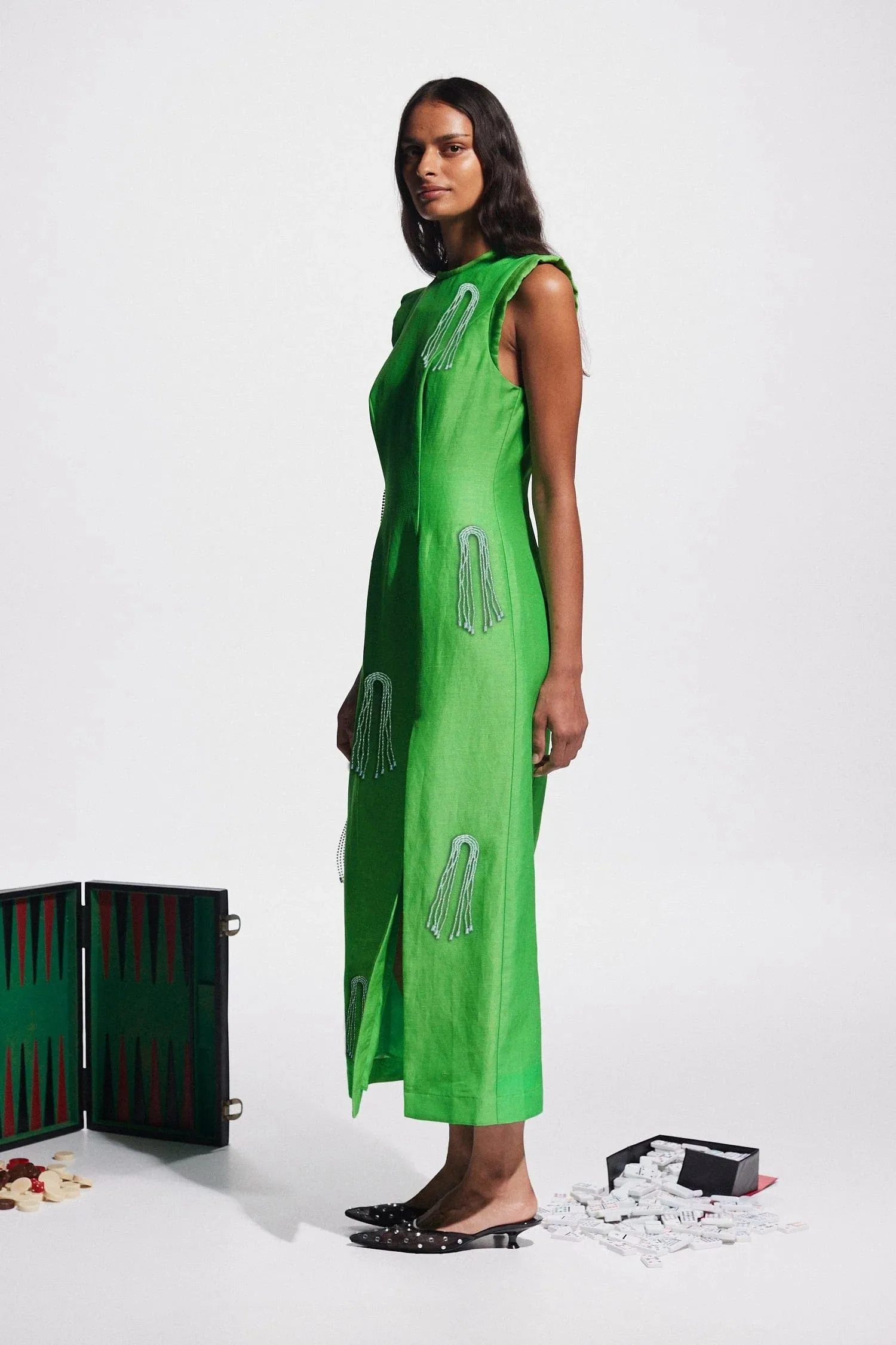 ALÉMAIS DAZZLE MIDI DRESS