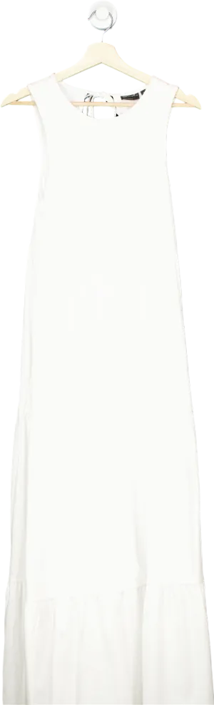 ASOS DESIGN White Sleeveless Maxi Dress UK 8