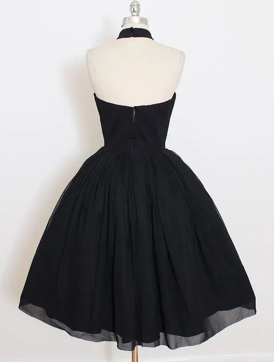 Black Homecoming dress Simple Chiffon Cheap Homecoming Dress ER001