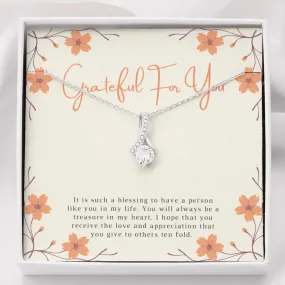 Blessed and Grateful Thank You Necklace