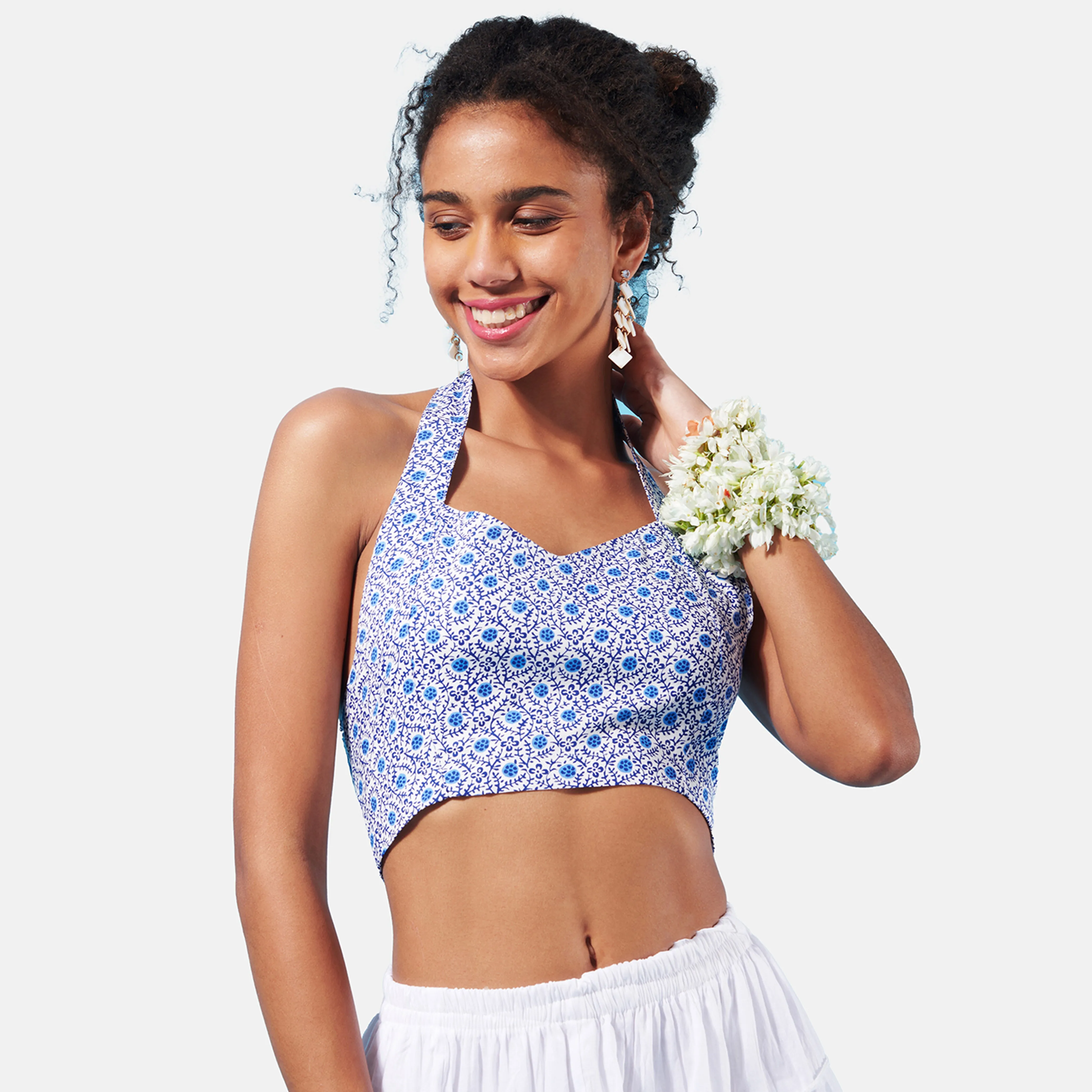 Blue Indie Halter Top