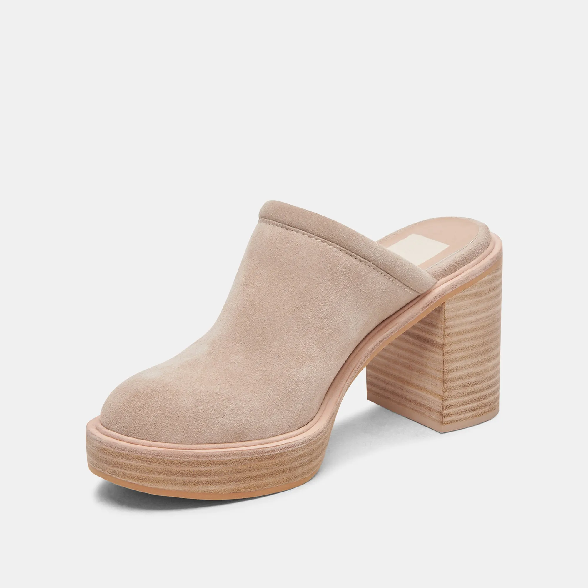 CASTEL HEELS TAUPE SUEDE