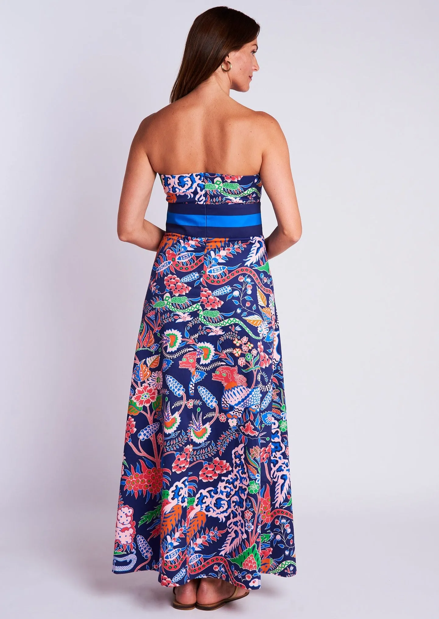 Cece Gown - Eden Navy Multi