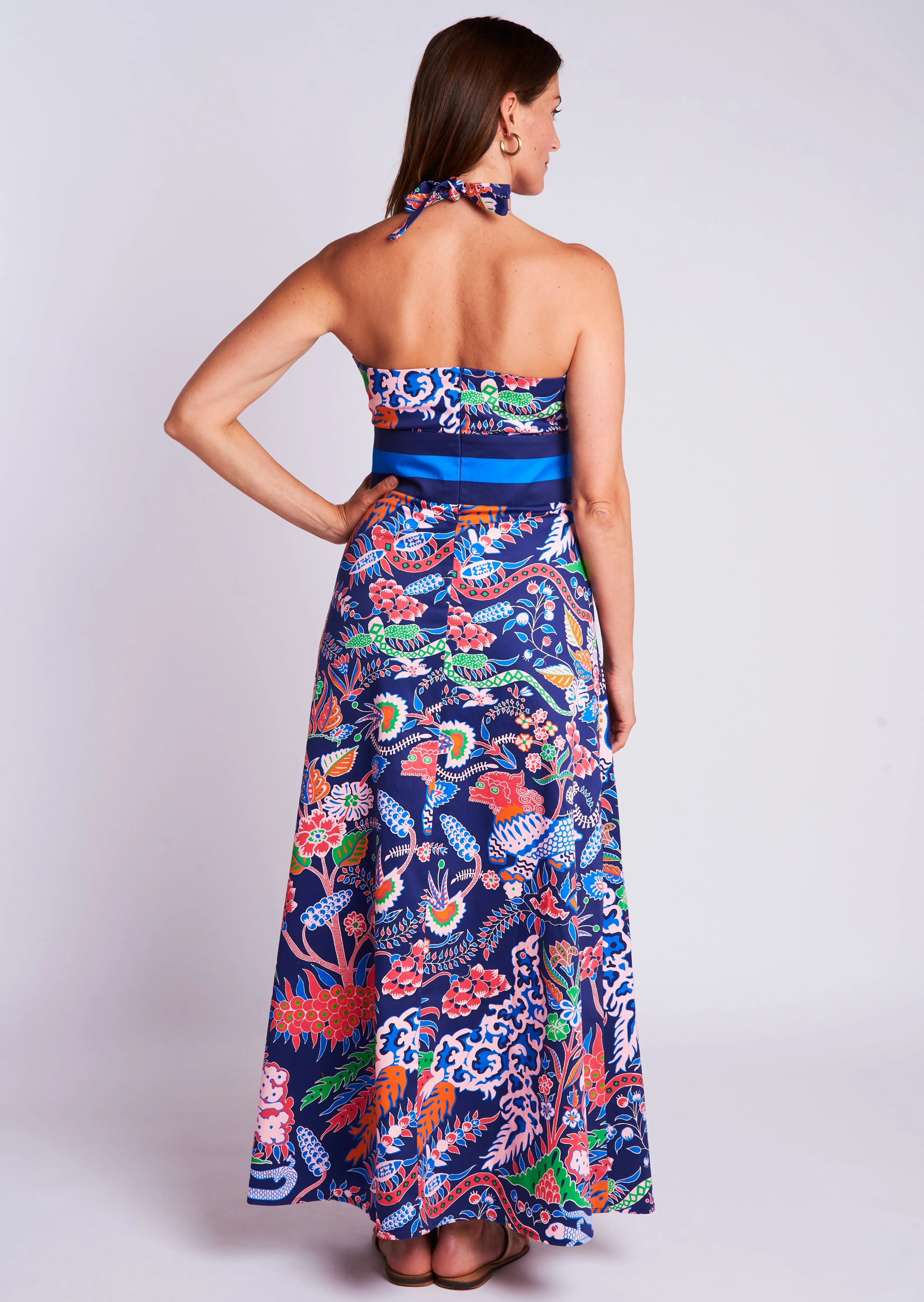 Cece Gown - Eden Navy Multi