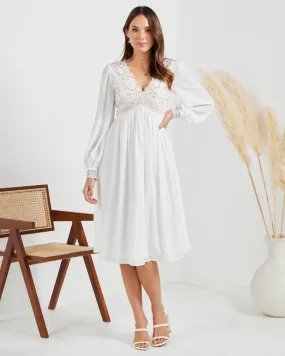 Colada Dress-White