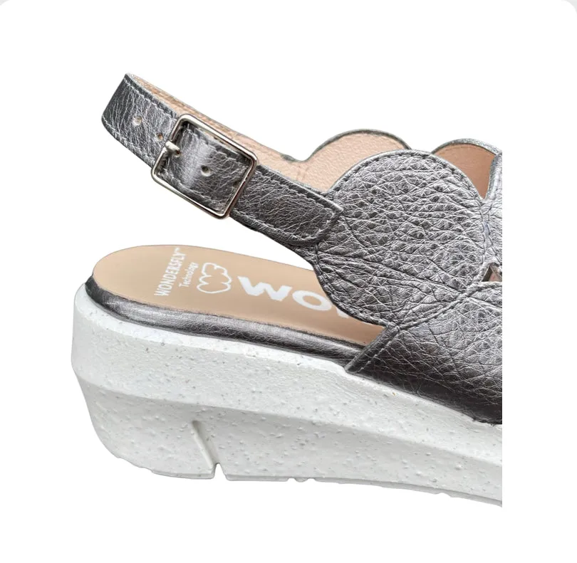 D8210 Pewter Slingback Wedge