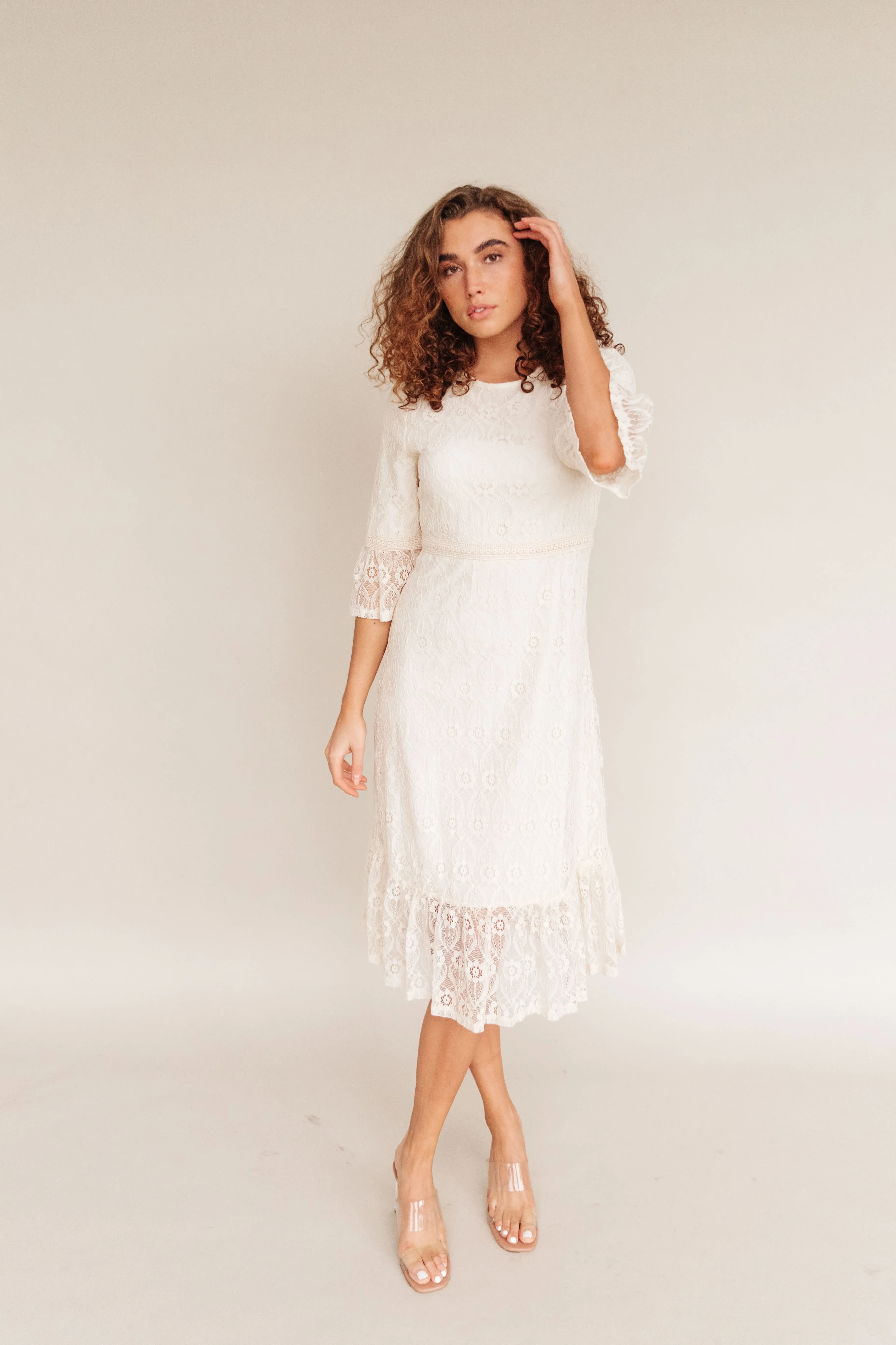 Daphne Lace Midi Dress