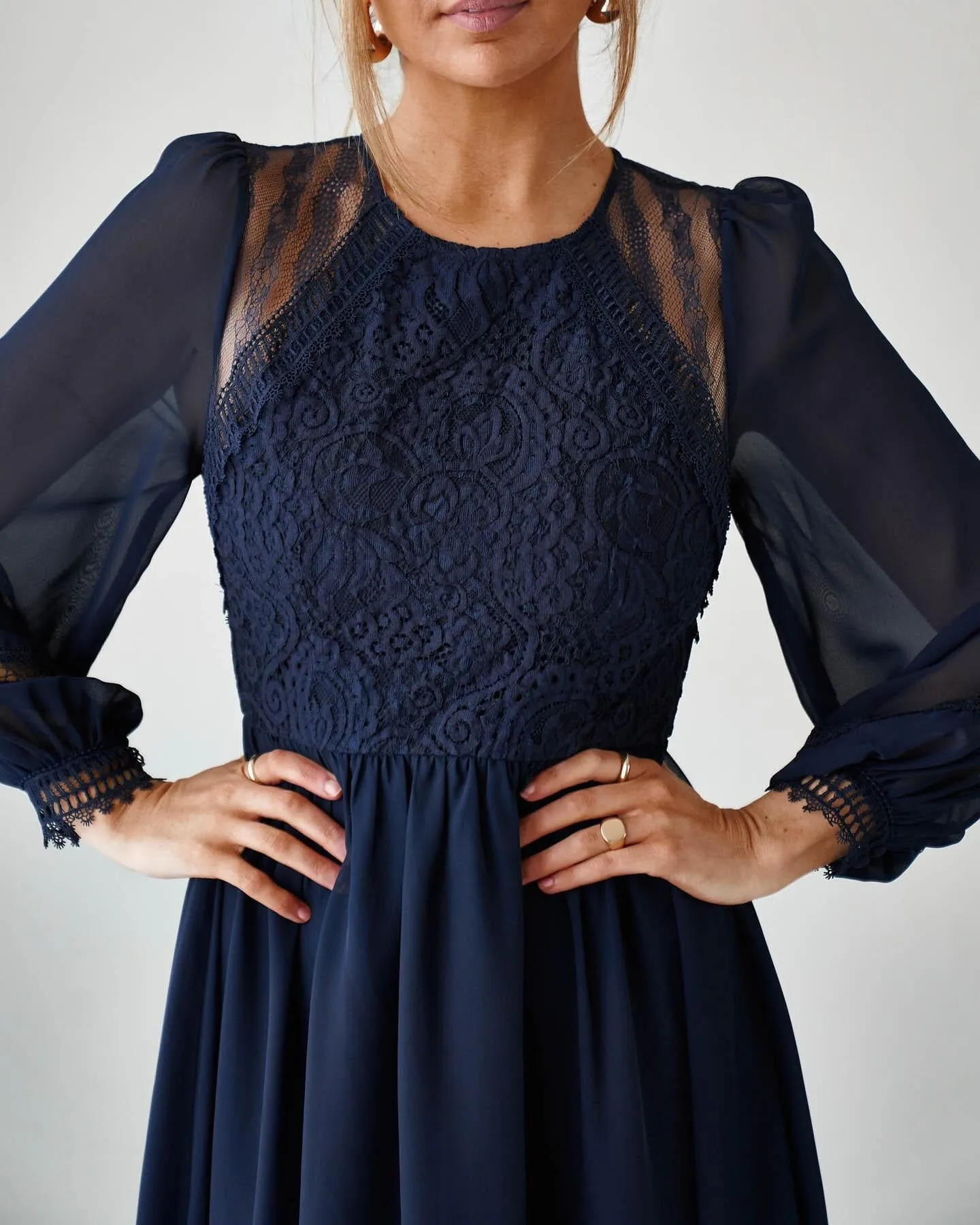 Elaine Dress-Navy