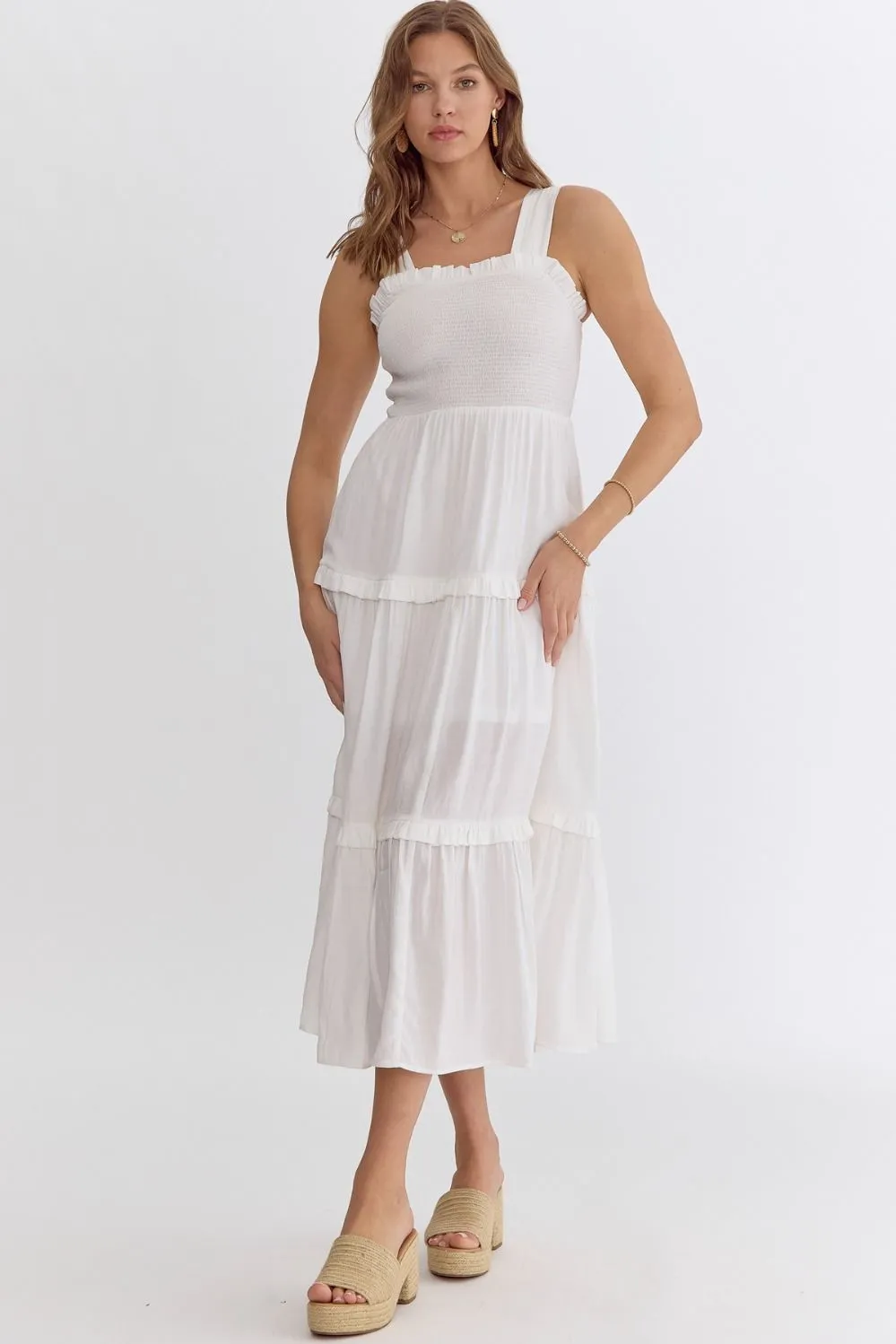 Elizabeth Smocked Midi Dress