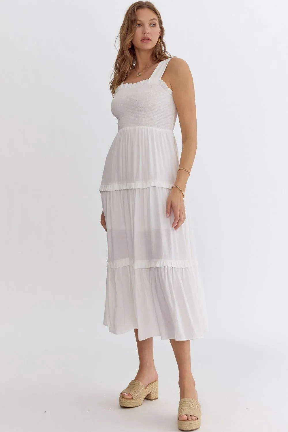 Elizabeth Smocked Midi Dress