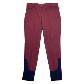 Halter Ego 'Perfection' Full Seat Breeches in Burgundy/Navy - Women's 37/38