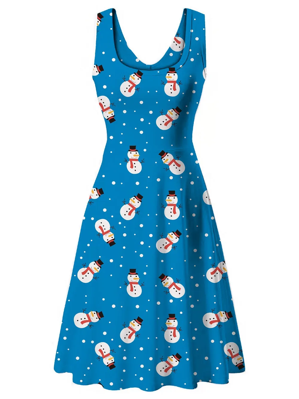 Haute Edition Women's Christmas Holiday Print Flared Skater Dress