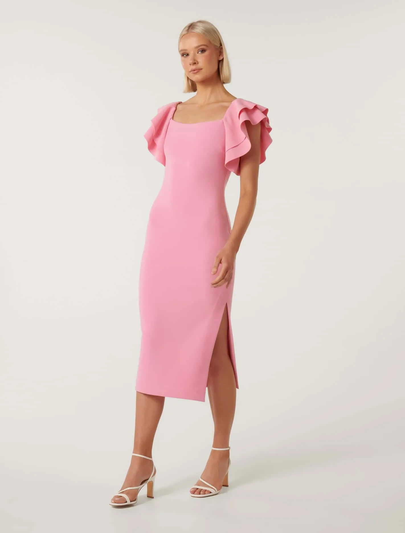 Sure! Heres an optimized version of the product title with added modifiers:

Kiki Elegant Petite Frill Sleeve Womens Bodycon Party Dress

This title now includes modifiers like Elegant, Womens, and Party to enhance its appeal and searchability.