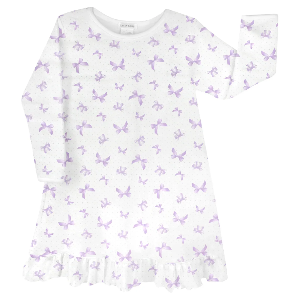 Lila Bows Printed Dress | Baby Girl