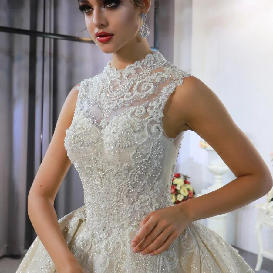 Luxury Full Beading Lace Wedding Dress