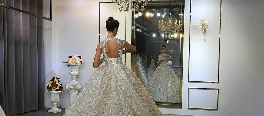 Luxury Full Beading Lace Wedding Dress