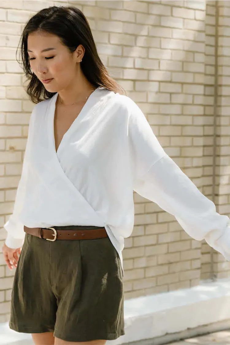 Natalie Busby Twist Blouse White