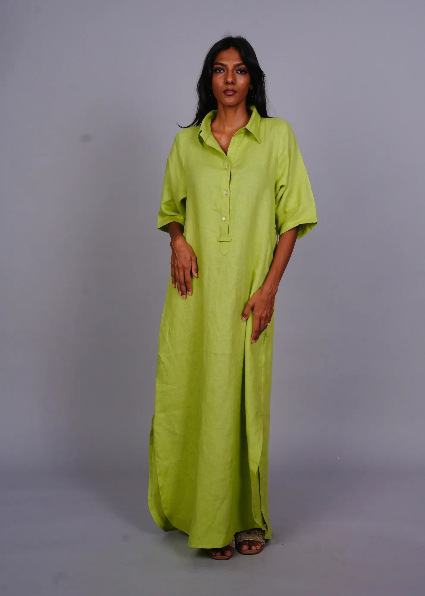 Nikki-U Lounge Dress - Cucumber Linen