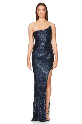 Nookie Demi One Shoulder Gown - Navy