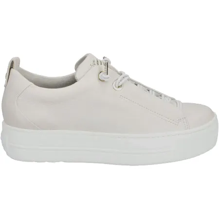 PAUL GREEN LEATHER IVORY RUNNERS 5017-06