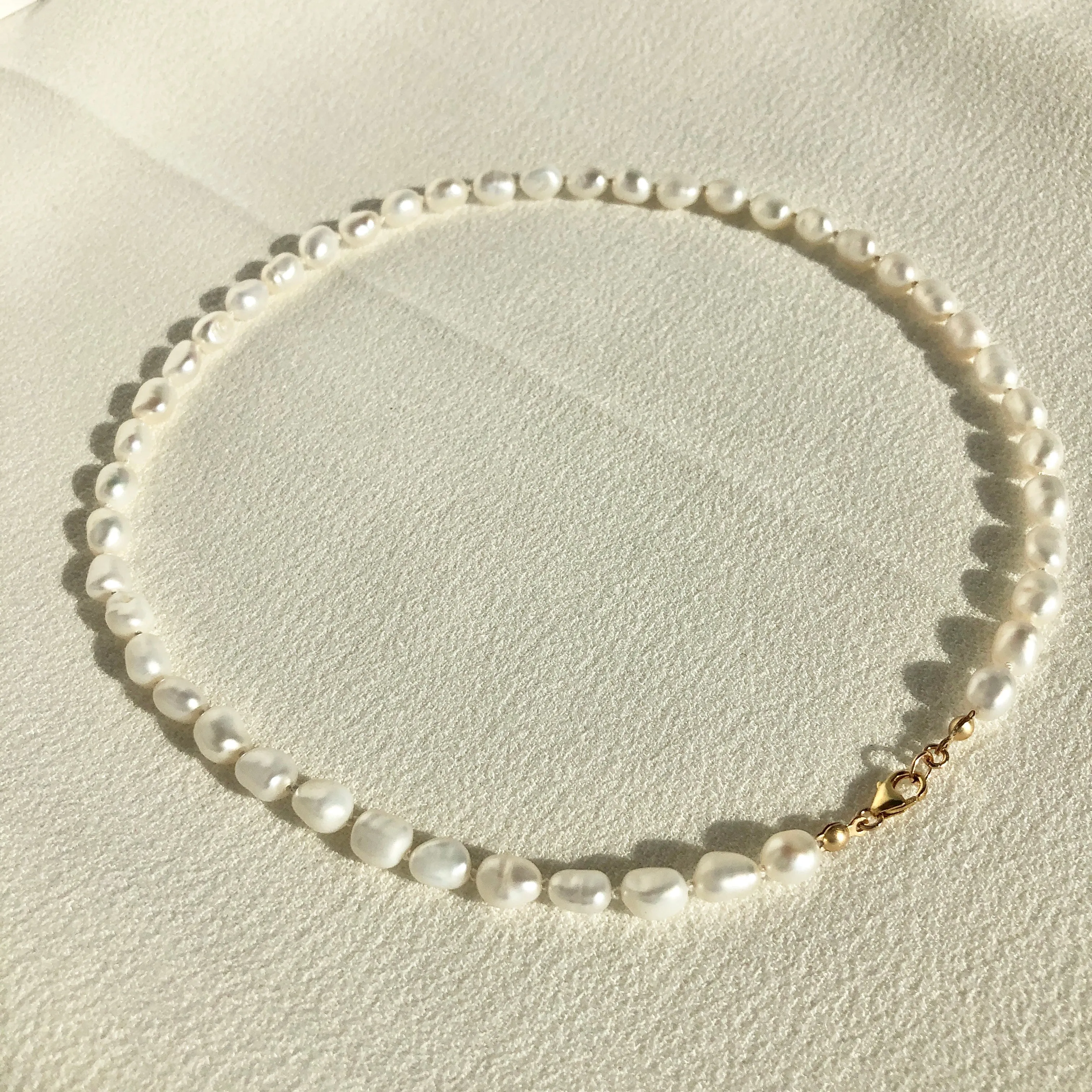 Pearl Necklace with Lobster Claw Clasp (new size added)