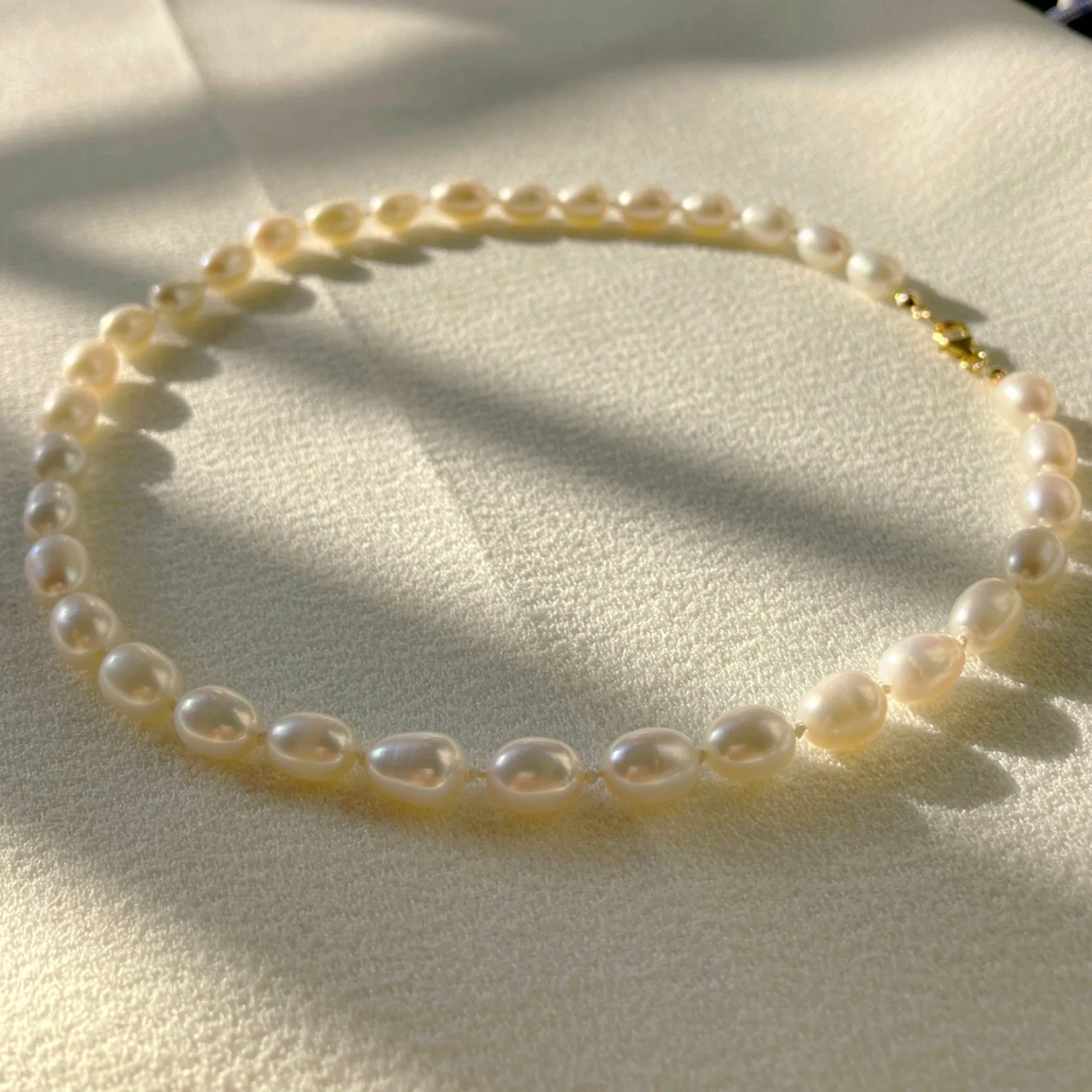 Pearl Necklace with Lobster Claw Clasp (new size added)