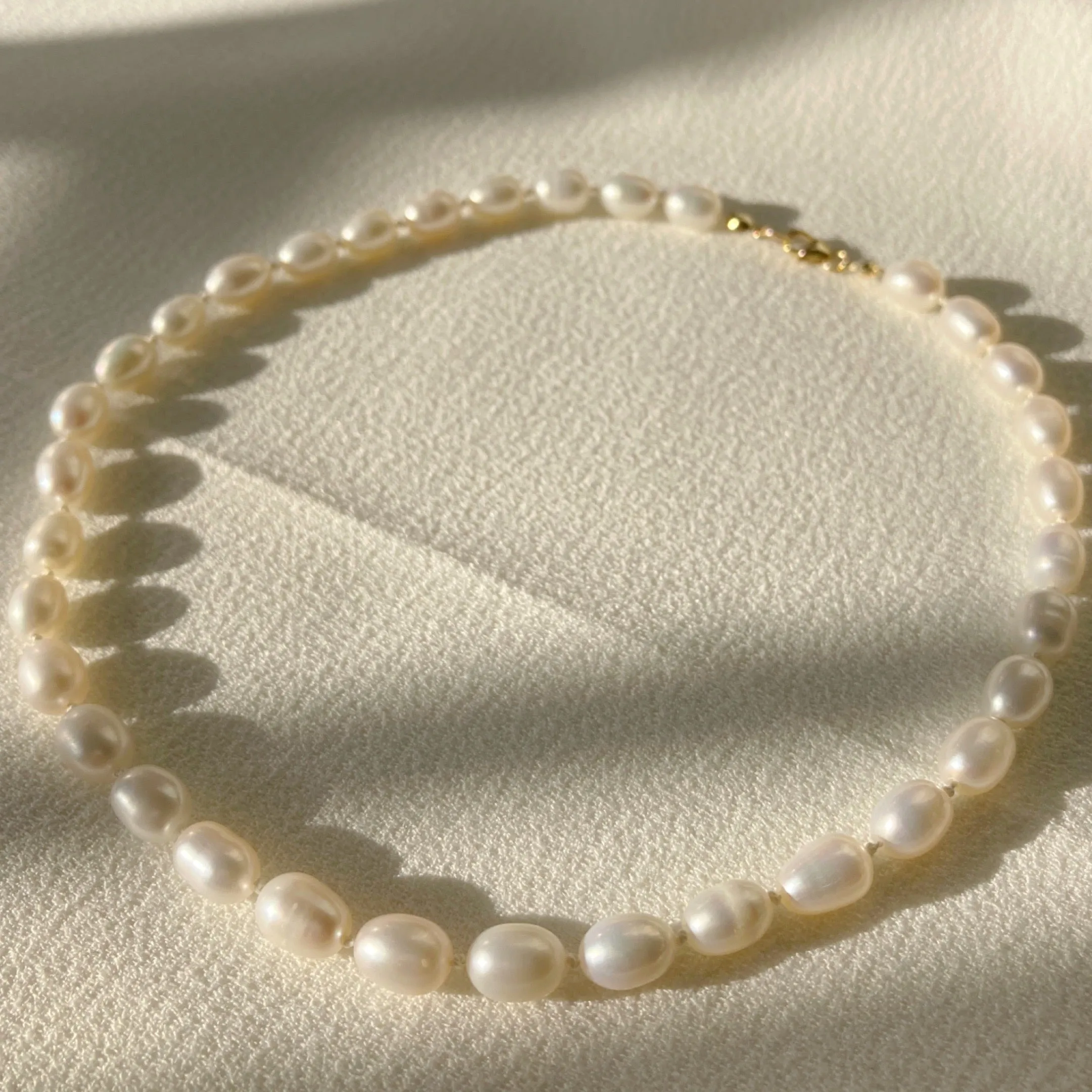 Pearl Necklace with Lobster Claw Clasp (new size added)