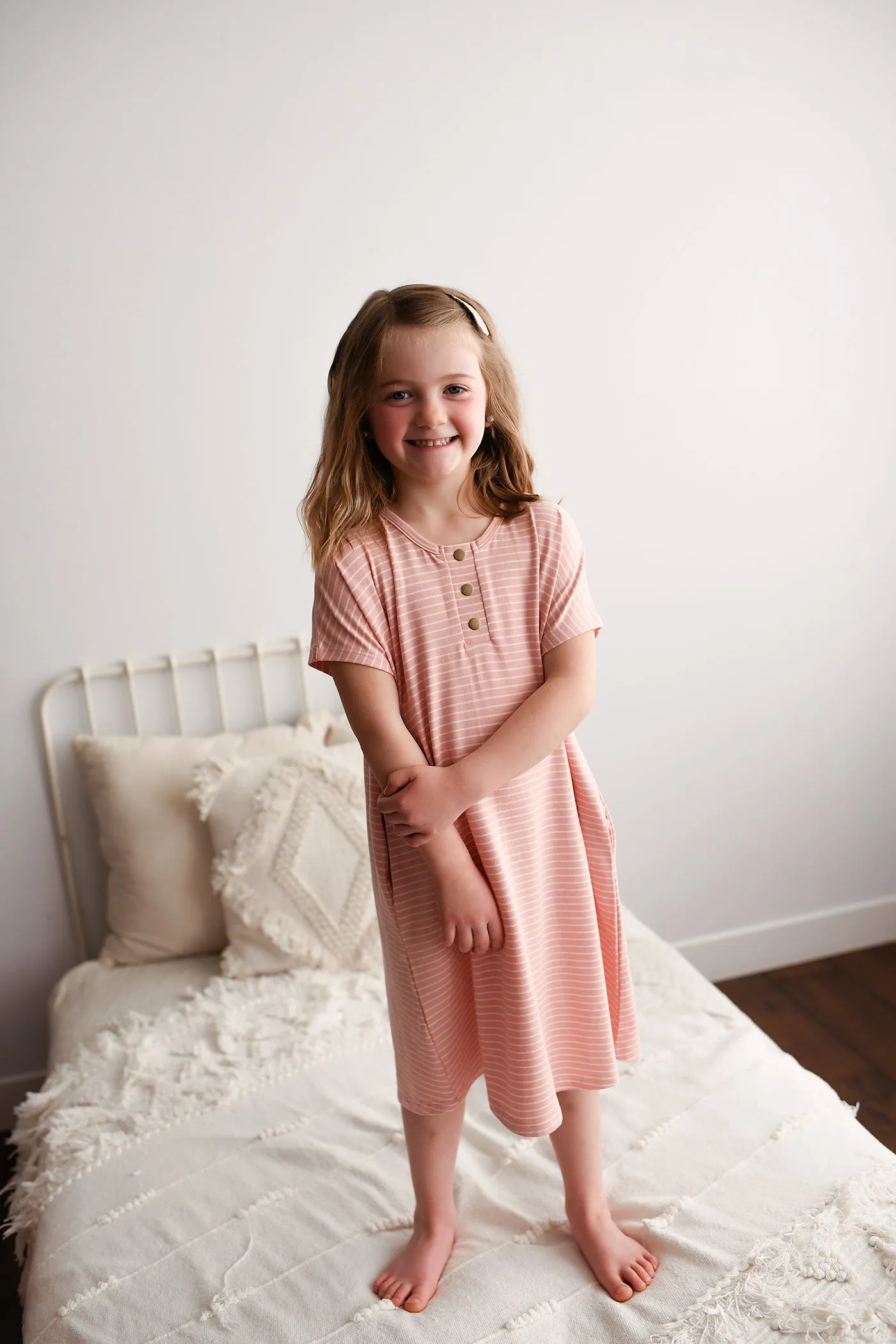 Pink Stripe Swing Dress