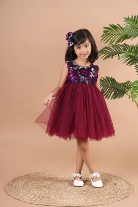 Plum Twilight Sequin Dress