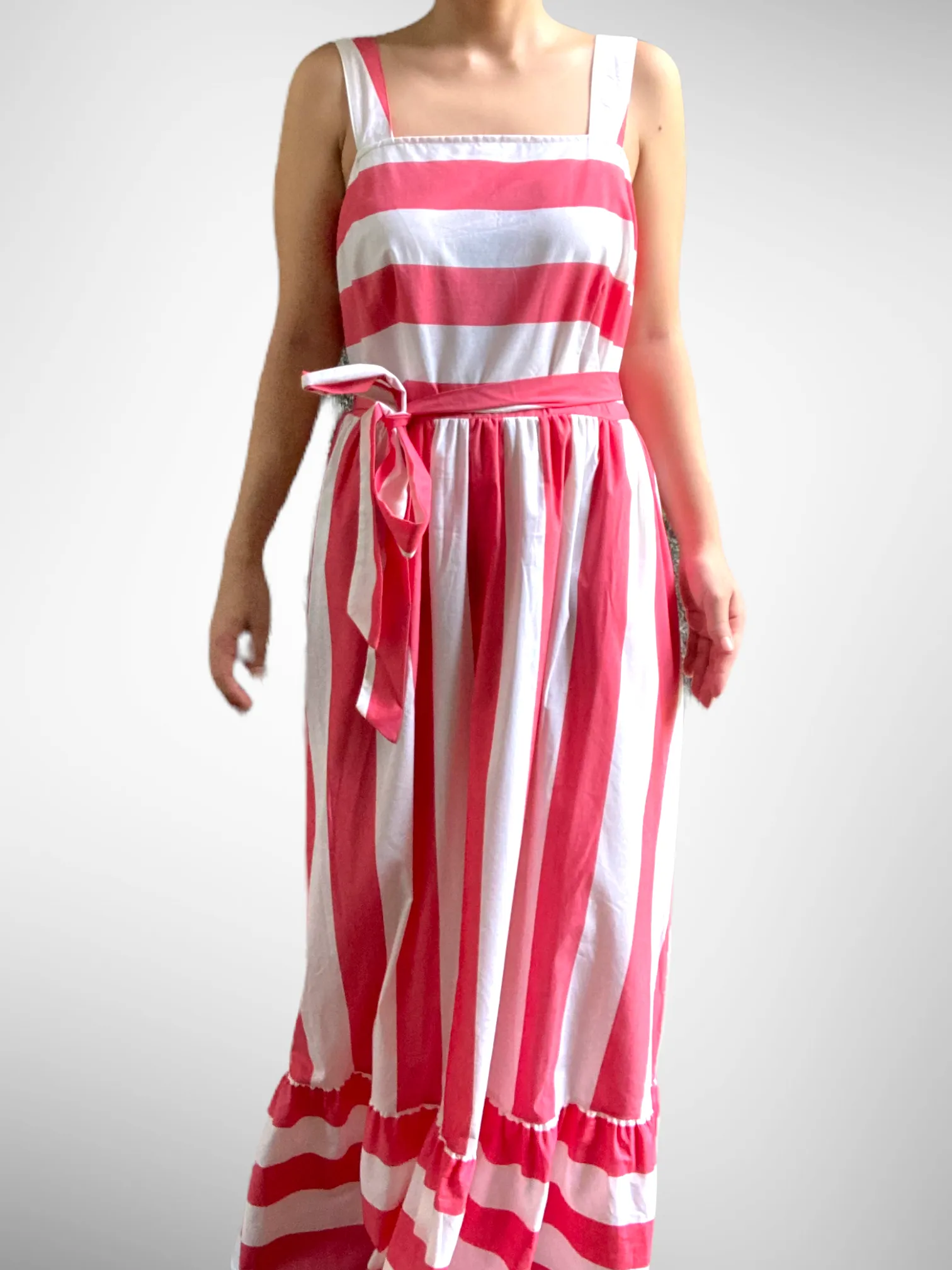 Poppy Stripe Maxi Long Dress