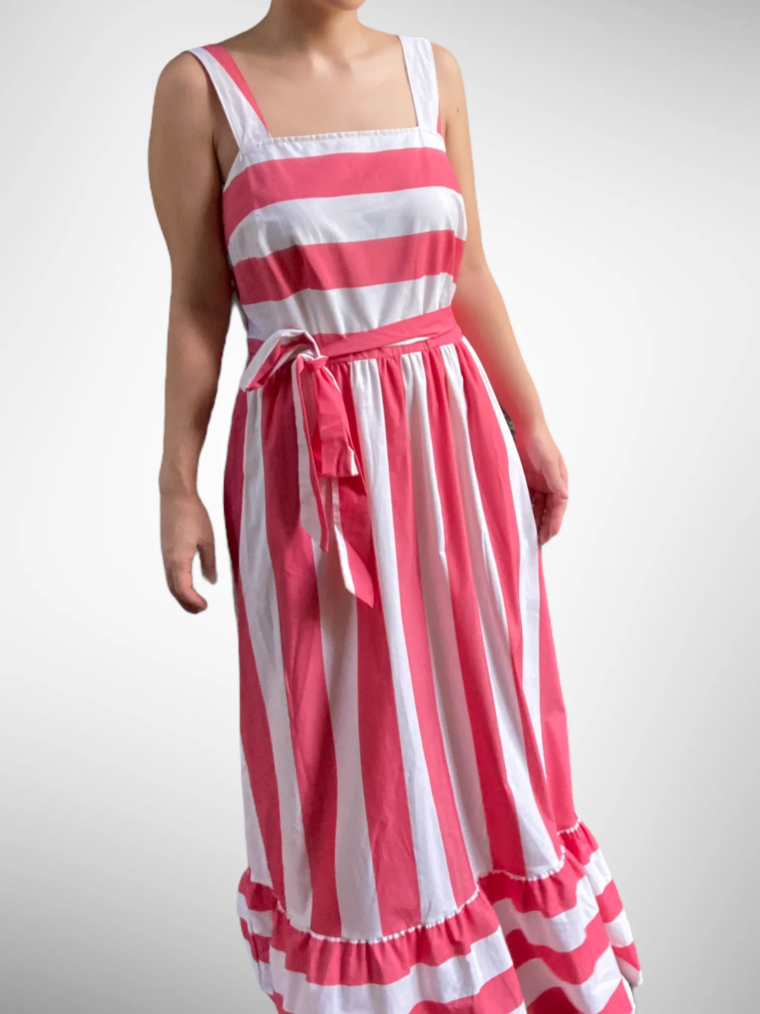 Poppy Stripe Maxi Long Dress