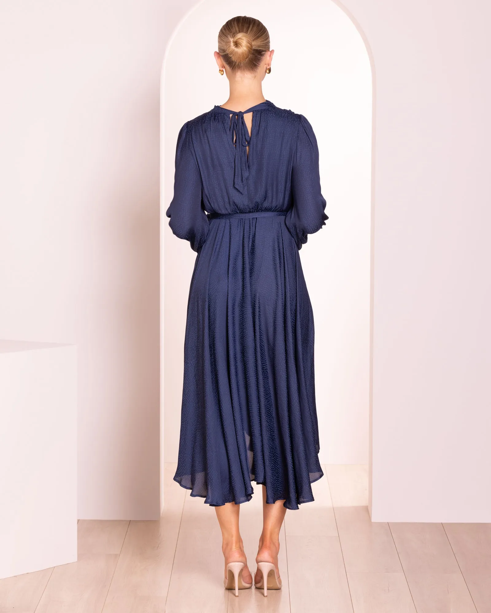 Renzo High Neck Midi Dress