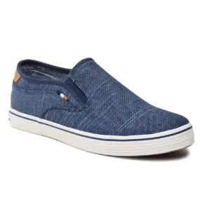 Scarpe uomo WRANGLER art. CALIPSO SLIP ON WM21001A mocassino tela blu casual