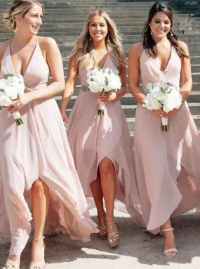 Simple Bridesmaid Dress Hi-Lo Chiffon Dresses for Wedding ER2162