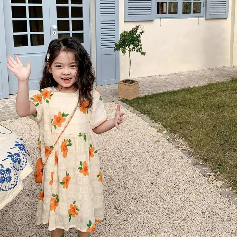 Summer Blossom Maxi Dress for Girls