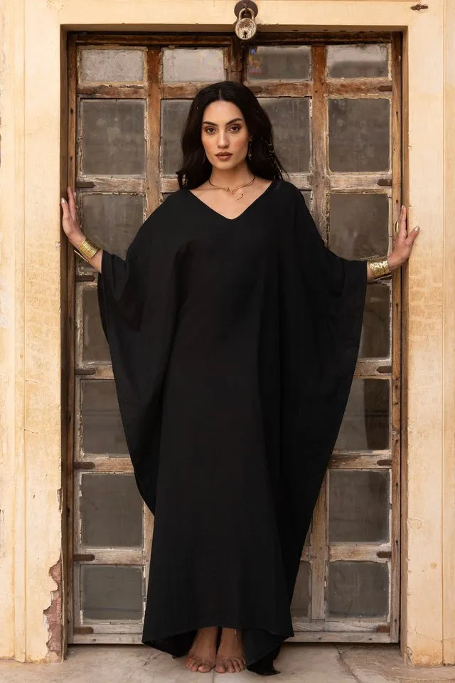 Tabitha Maxi Kaftan - Black