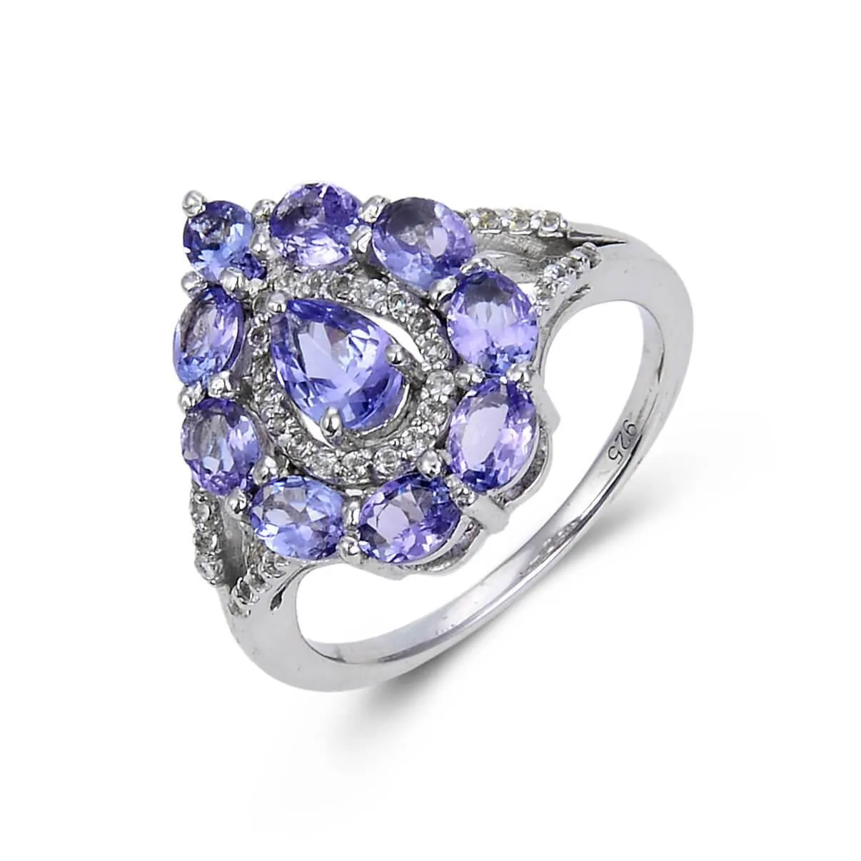 Tanzanite Teardrop Cocktail Ring