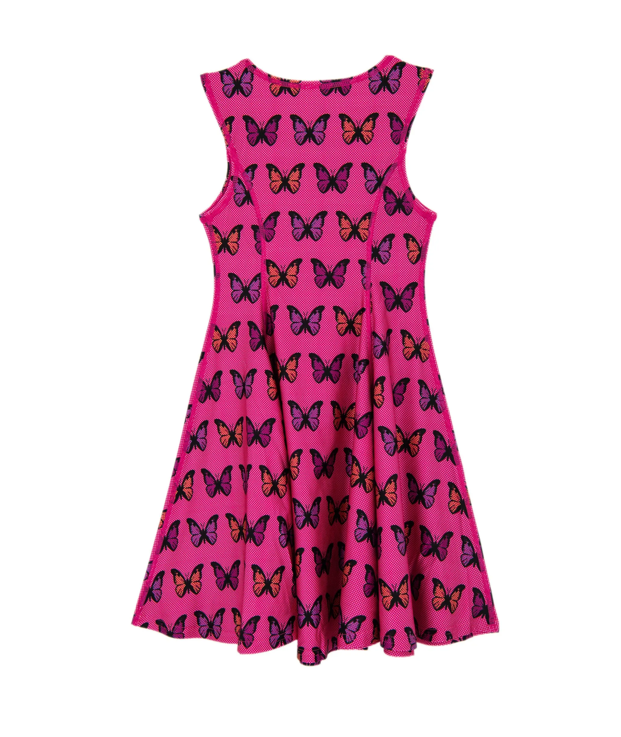 Terez Girl Pink Butterfly Skater Dress