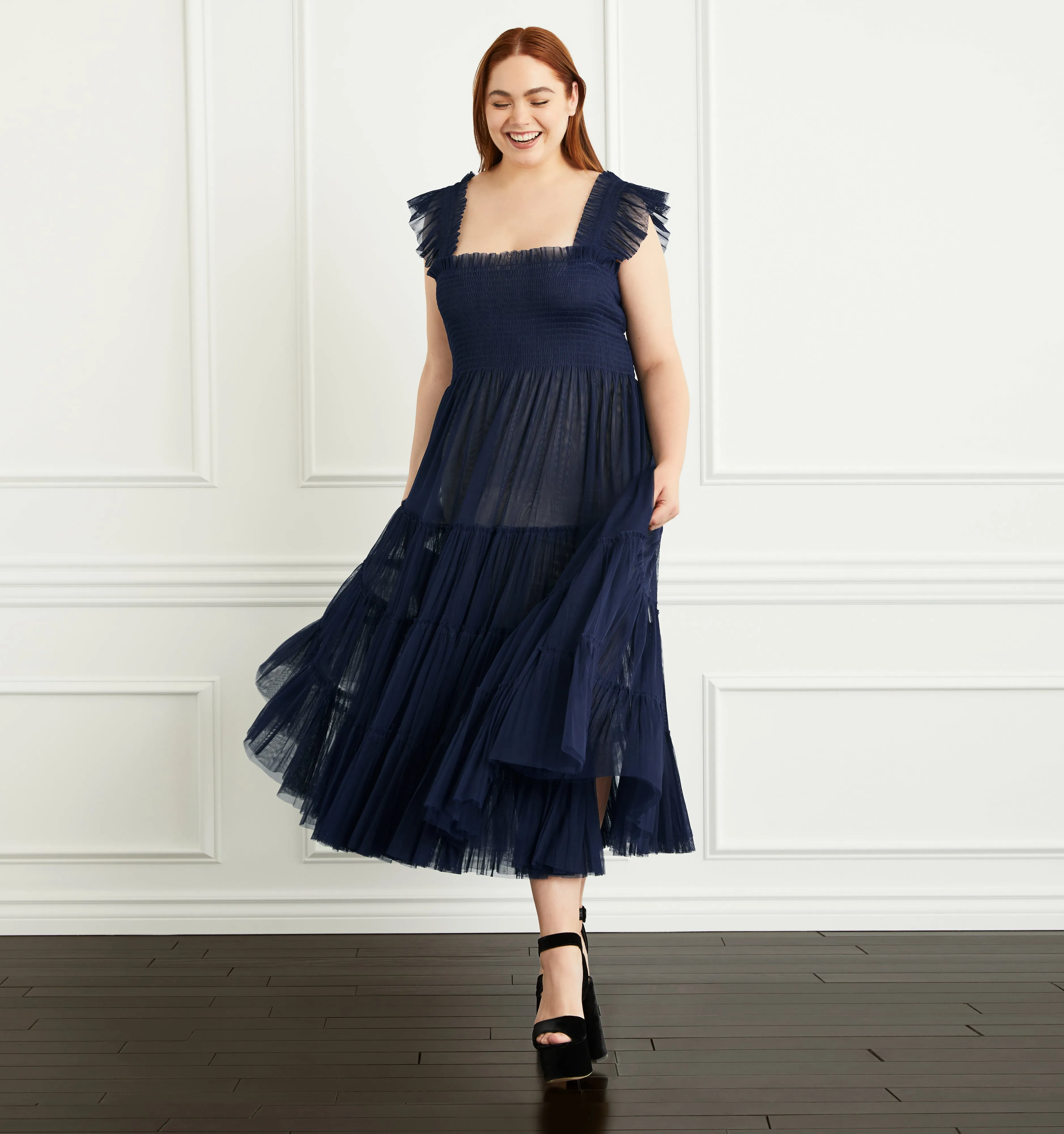 The Tulle Ellie Nap Dress  - Navy Tulle